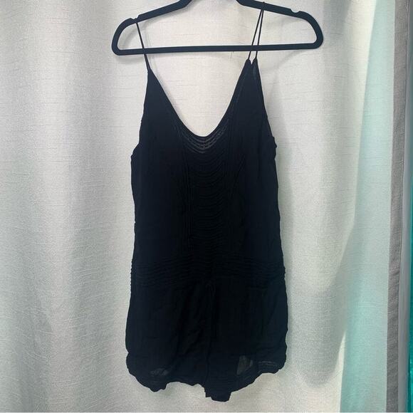 IRO black embroidered apoline playsuit romper size 34 - Picture 4 of 10